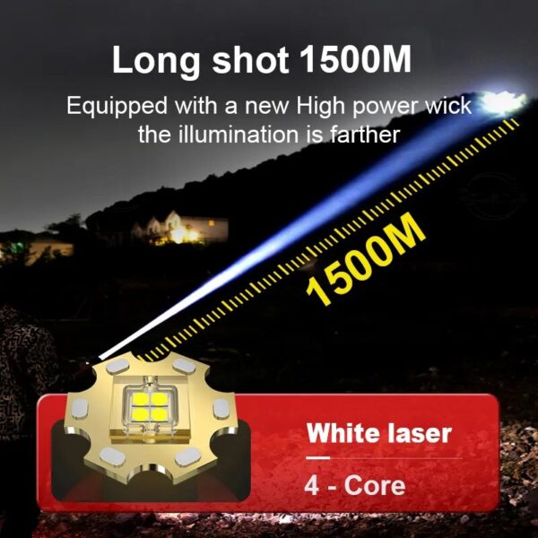 Super Bright Rechargeable LED Headlamp for Hiking and Camping Waterproof Torch Fishing Head Light Hiking Light - Image 2