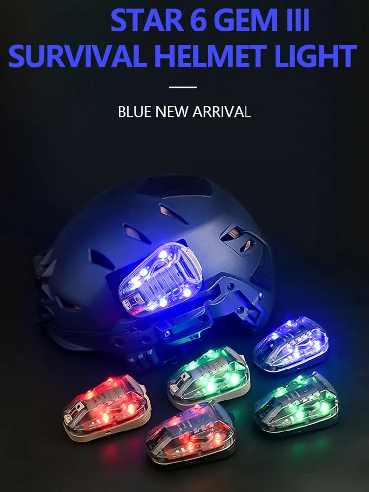 Helmet Flashlight Tactical Waterproof Strobe Light for Helmets - Multipurpose Ladybird Lamp for Outdoor Survival and Safety with IR Flashlight
