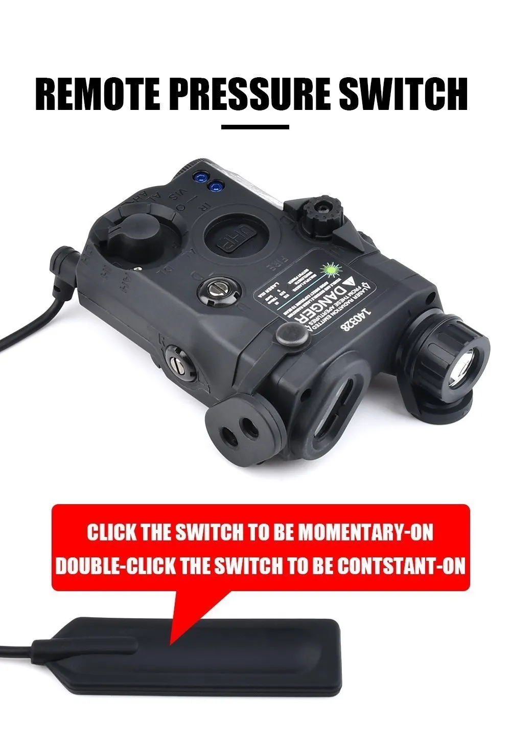 Hunting Flashlight Combo Airsoft PEQ-15 PEQ15 Tactical Red Green Blue Laser IR Fill Light Strobe for 20mm Rail