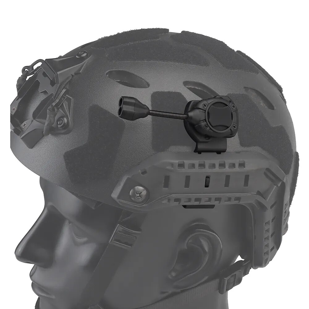 Helmet Flashlight MPLS Tactical Light Switch with 3 Modes and IR Laser for Hunting and Military Use