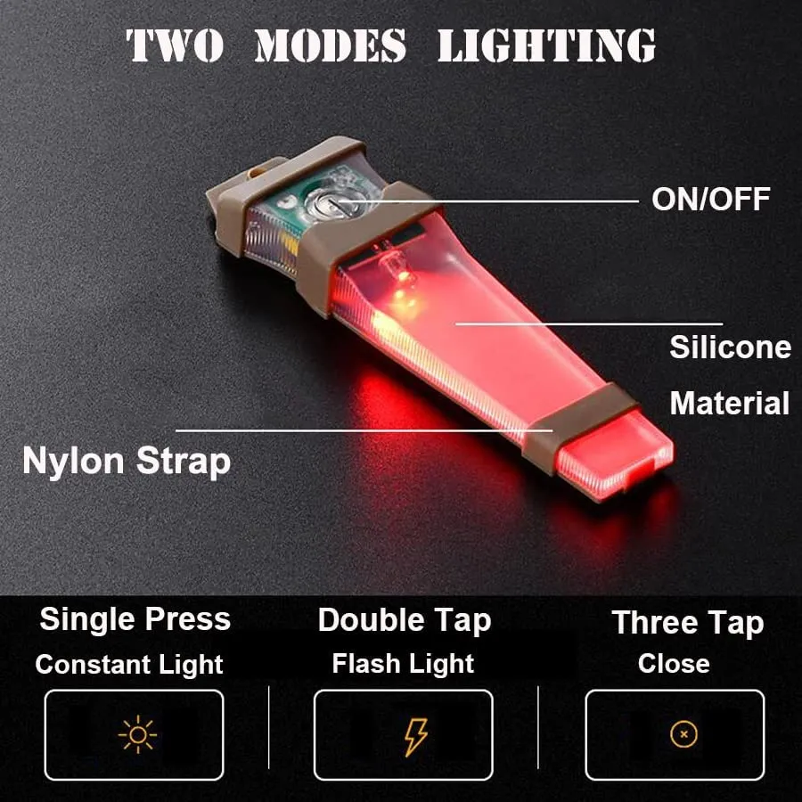Helmet Flashlight Safety Signal Light for Tactical Use in Hunting, Hiking, and Cycling - Waterproof Outdoor Gear
