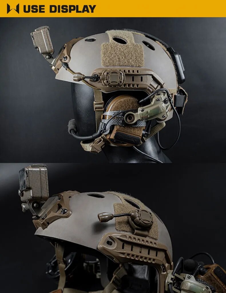 Helmet Flashlight MPLS Tactical Light Switch with 3 Modes and IR Laser for Hunting and Military Use