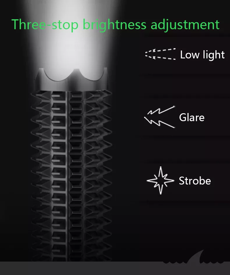 Waterproof Self-Defense Baseball Bat Focusable Emergency Anti-Riot Equipment Light Bat Flashlight