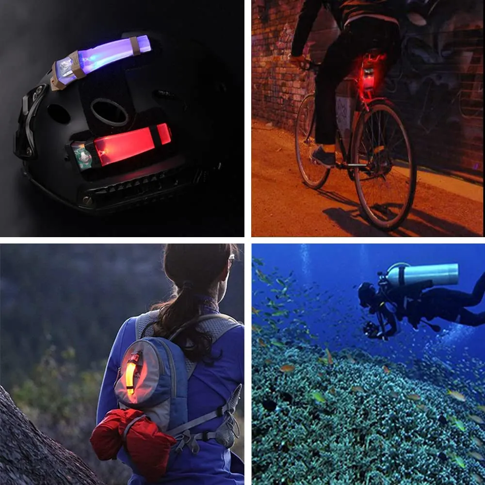 Helmet Flashlight Safety Signal Light for Tactical Use in Hunting, Hiking, and Cycling - Waterproof Outdoor Gear