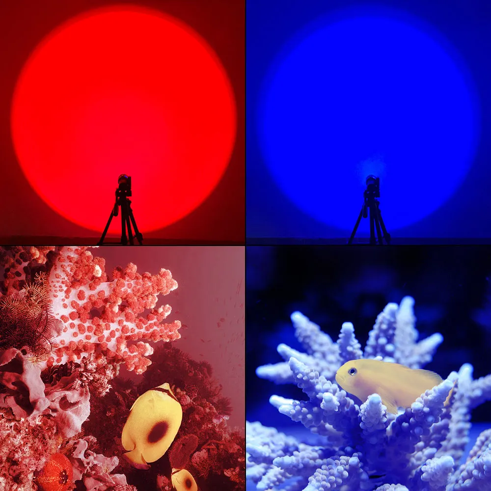 Outdoor Hiking Light 10000 Lumens Waterproof LED Diving Flashlight for Underwater Photography and Video Fill Lights