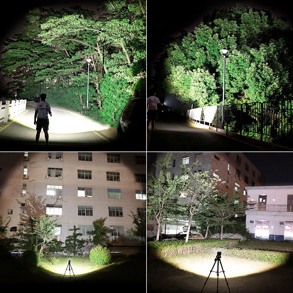 Outdoor Hiking Light 10000 Lumens Waterproof LED Diving Flashlight for Underwater Photography and Video Fill Lights