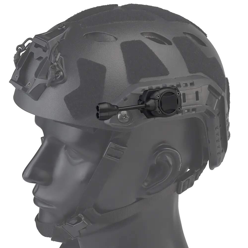 Helmet Flashlight MPLS Tactical Light Switch with 3 Modes and IR Laser for Hunting and Military Use