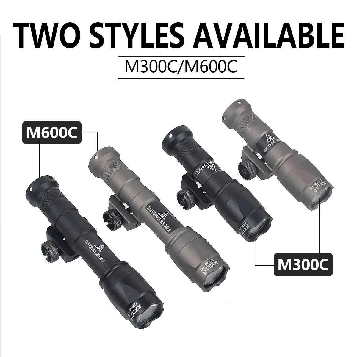 Hunting Flashlight Surefire M600C M600 M300 Tactical Scout Light Rifle Weapon Flashlight with Momentary Pressure Switch