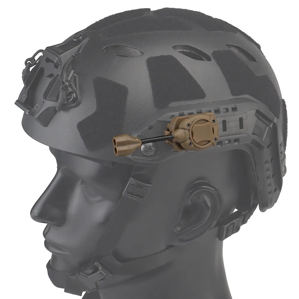Helmet Flashlight MPLS Tactical Light Switch with 3 Modes and IR Laser for Hunting and Military Use