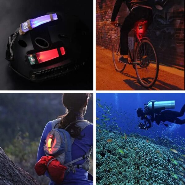 Helmet Flashlight Safety Signal Light for Tactical Use in Hunting, Hiking, and Cycling - Waterproof Outdoor Gear - Image 6