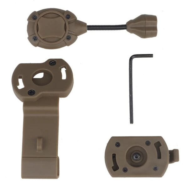 Helmet Flashlight MPLS Tactical Light Switch with 3 Modes and IR Laser for Hunting and Military Use - Image 5