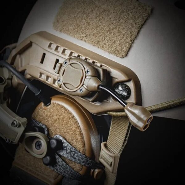 Helmet Flashlight MPLS Tactical Light Switch with 3 Modes and IR Laser for Hunting and Military Use