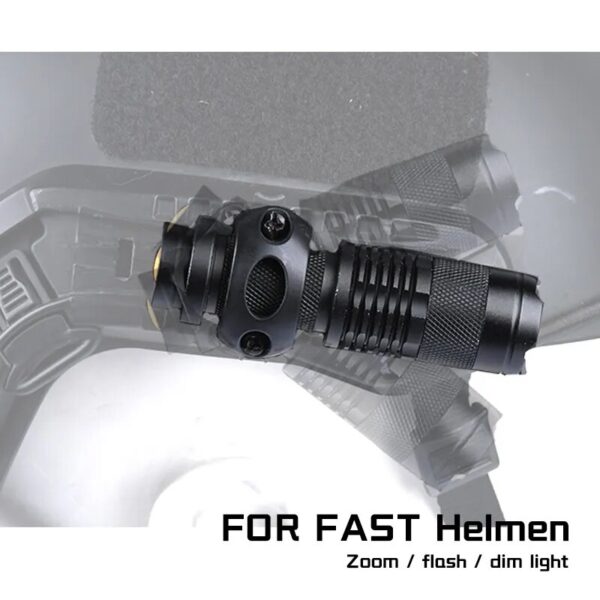 Helmet Flashlight for Tactical Military Fast Helmet - Airsoft Strobe and Constant Moment Lamp With White Scout Light - Image 3