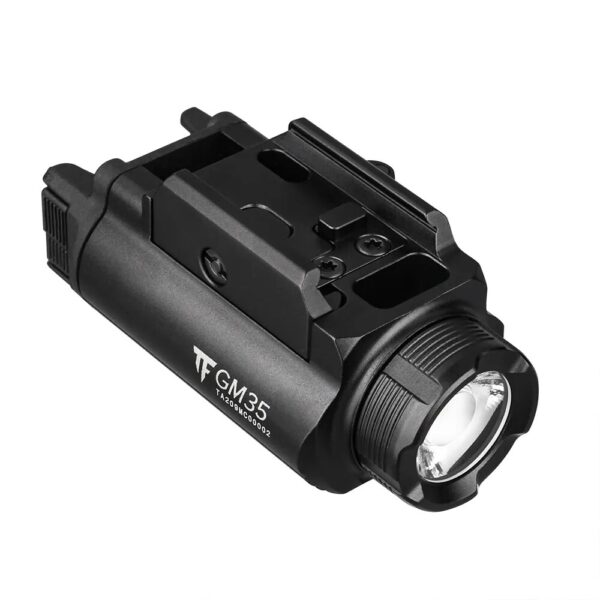 Hunting Flashlight GM35 Tactical LED Mini Pistol Light - 1350 Lumens, USB Rechargeable, Quick Release, for Handguns with 1913/GL Rail - Image 2