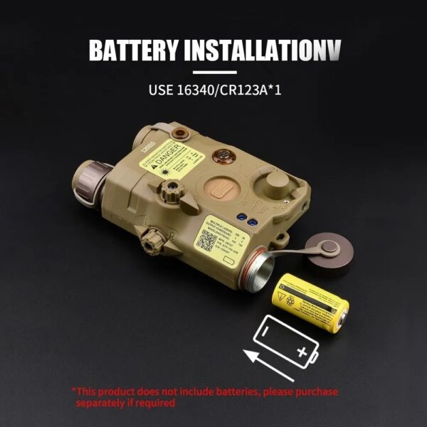Hunting Flashlight Combo Airsoft PEQ-15 PEQ15 Tactical Red Green Blue Laser IR Fill Light Strobe for 20mm Rail - Image 5